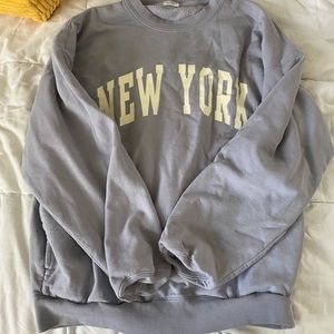 new york crew neck hoodie